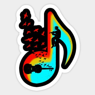 Music Violin Player Sticker